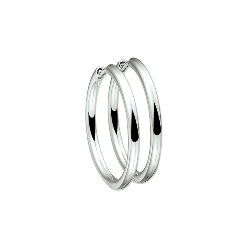 vDam Klapoorringen 2,5 Mm Rond Zilver Wit 1001565