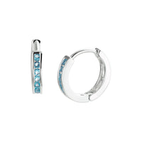 vDam Klapoorringen Blauw Zirkonia Zilver Gerhodineerd 1333001