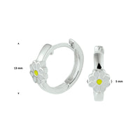 vDam Klapoorringen Bloem Zilver Gerhodineerd 1329812