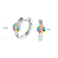 vDam Klapoorringen Bloem Zilver Gerhodineerd 1330156