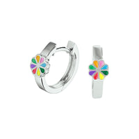 vDam Klapoorringen Bloem Zilver Gerhodineerd 1330156