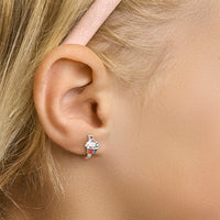 vDam Klapoorringen Cupcake Zilver Gerhodineerd 1330157