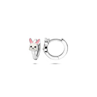vDam Klapoorringen Emaille Konijn 10 Mm Zilver Gerhodineerd 1341280
