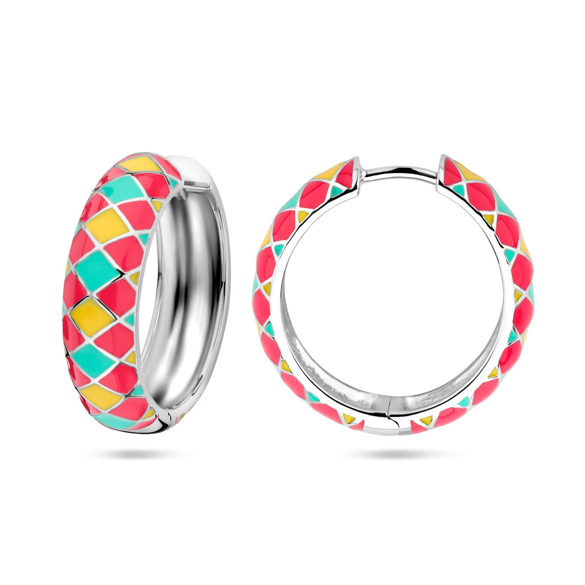 vDam Klapoorringen Emaille Zilver Gerhodineerd 1337130