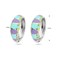 vDam Klapoorringen Emaille Zilver Gerhodineerd 1337131