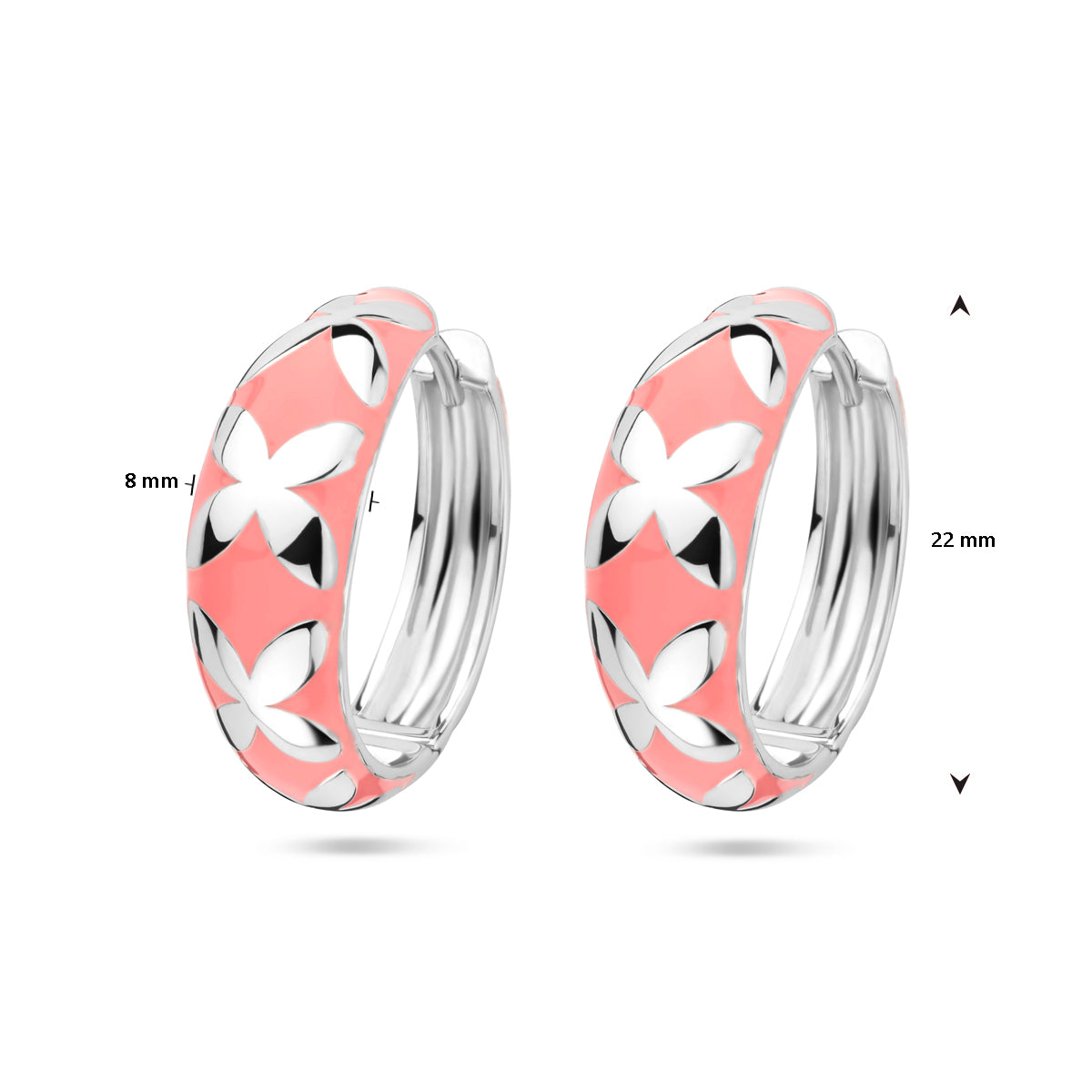 vDam Klapoorringen Emaille Zilver Gerhodineerd 1337132