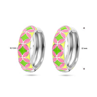 vDam Klapoorringen Emaille Zilver Gerhodineerd 1337133