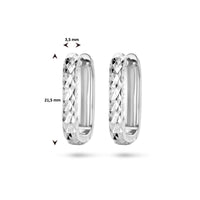 vDam Klapoorringen Gediamanteerd Zilver Gerhodineerd 1334799