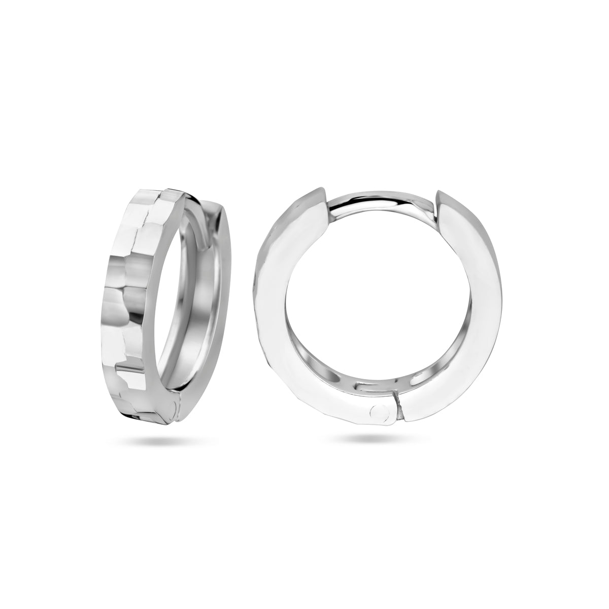 vDam Klapoorringen Gediamanteerd Zilver Gerhodineerd 1338509