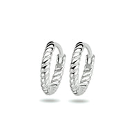 vDam Klapoorringen Gedraaid 11 Mm Zilver Gerhodineerd 1333888