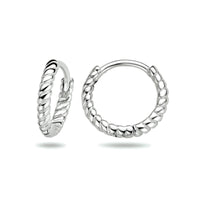 vDam Klapoorringen Gedraaid 11 Mm Zilver Gerhodineerd 1333888