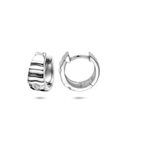 vDam Klapoorringen Gehamerd 13,5 Mm Zilver Gerhodineerd 1341190