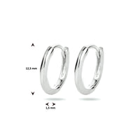 vDam Klapoorringen Half Rond Zilver Gerhodineerd 1334140