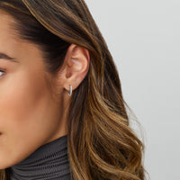 vDam Klapoorringen Half Rond Zilver Gerhodineerd 1334140