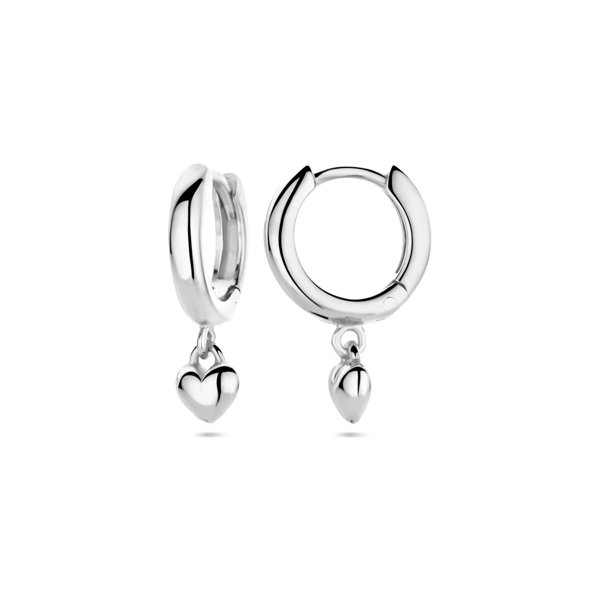 vDam Klapoorringen Hanger Hartje 16 Mm Zilver Gerhodineerd 1339858