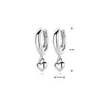 vDam Klapoorringen Hanger Hartje 16 Mm Zilver Gerhodineerd 1339858