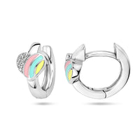 vDam Klapoorringen Hart En Zirkonia Zilver Gerhodineerd 1336974