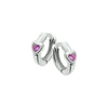 vDam Klapoorringen Hart Paars Zirkonia Zilver Wit 1017985