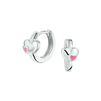 vDam Klapoorringen Hart Zilver Wit 1021073