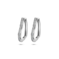 vDam Klapoorringen Hart Zirkonia 21 Mm Zilver Gerhodineerd 1339808