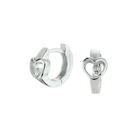 vDam Klapoorringen Hart Zirkonia Zilver Gerhodineerd 1332215