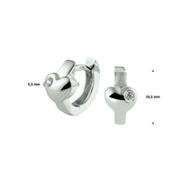 vDam Klapoorringen Hart Zirkonia Zilver Gerhodineerd 1332878