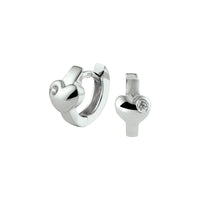 vDam Klapoorringen Hart Zirkonia Zilver Gerhodineerd 1332878