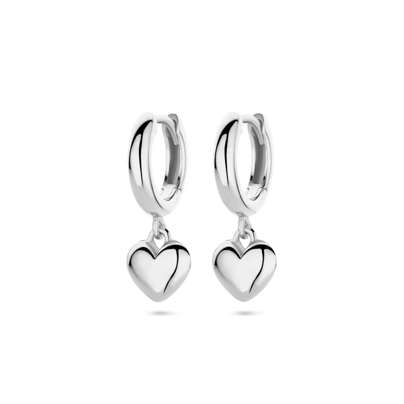 vDam Klapoorringen Hartje 18 Mm Zilver Gerhodineerd 1339307