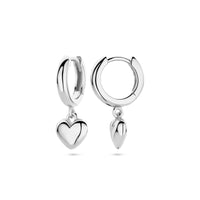 vDam Klapoorringen Hartje 18 Mm Zilver Gerhodineerd 1339307