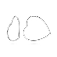 vDam Klapoorringen Hartjes 2 Mm Zilver Gerhodineerd 1339698