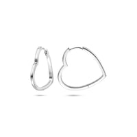 vDam Klapoorringen Hartjes 2 Mm Zilver Gerhodineerd 1340515