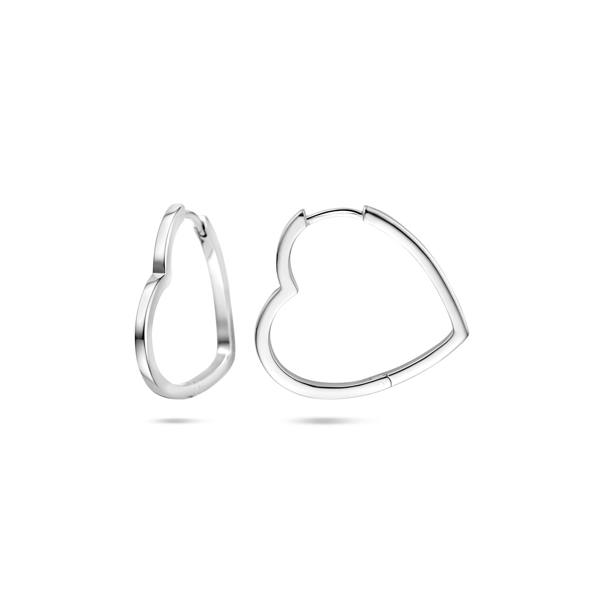 vDam Klapoorringen Hartjes 2 Mm Zilver Gerhodineerd 1340515