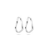 vDam Klapoorringen Hartjes 2 Mm Zilver Gerhodineerd 1340515