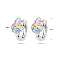 vDam Klapoorringen Lieveheersbeestje Zirkonia Zilver Gerhodineerd 1336980