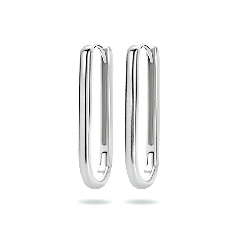vDam Klapoorringen Paperclip Zilver Gerhodineerd 1334219