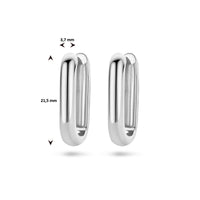 vDam Klapoorringen Paperclip Zilver Gerhodineerd 1334795