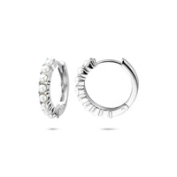 vDam Klapoorringen Parel 15 Mm Zilver Gerhodineerd 1340970