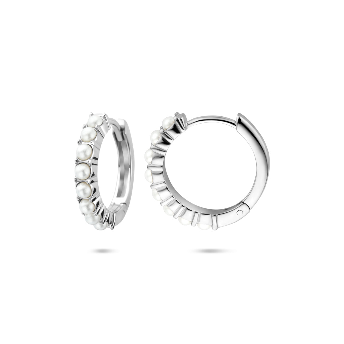 vDam Klapoorringen Parel 15 Mm Zilver Gerhodineerd 1340970