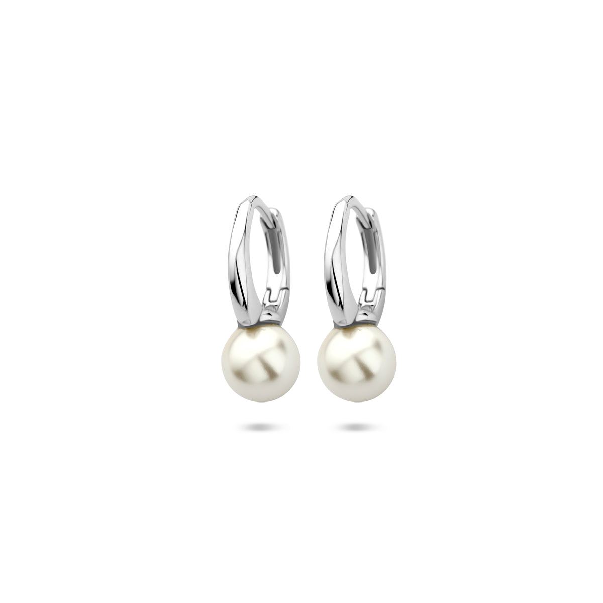 vDam Klapoorringen Parel 15 Mm Zilver Gerhodineerd 1341127