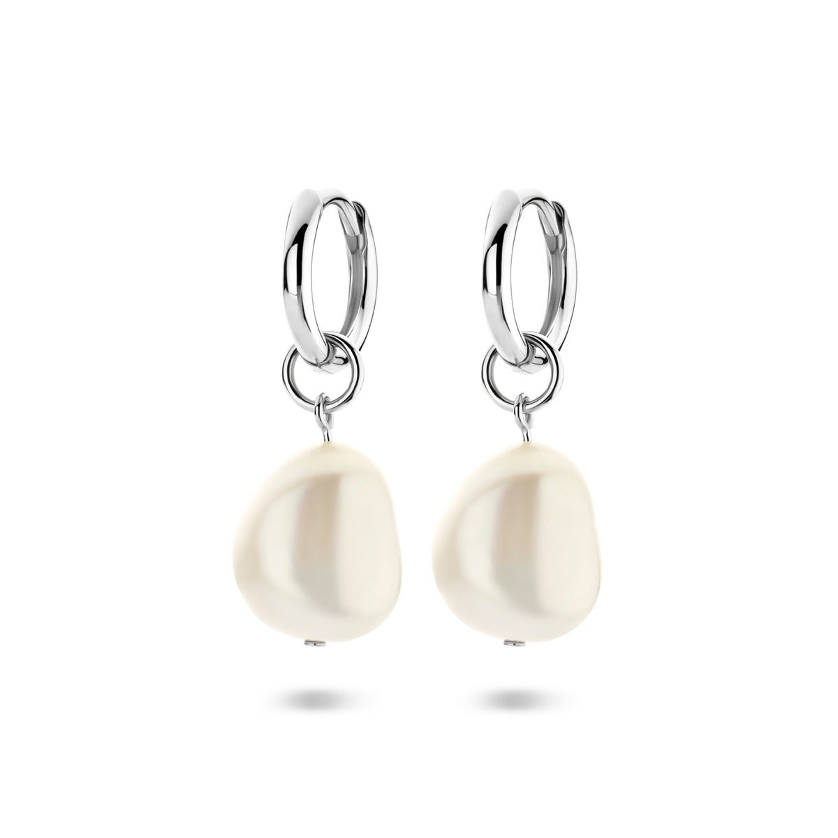 vDam Klapoorringen Parel 25 Mm Zilver Gerhodineerd 1340989