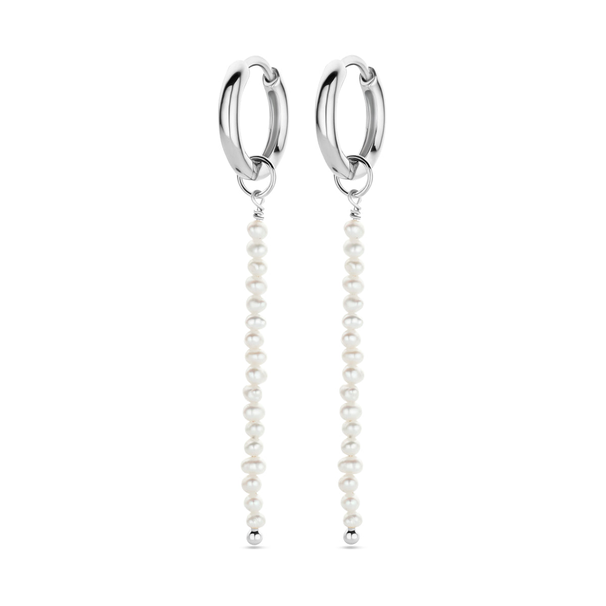 vDam Klapoorringen Parel 38 Mm Zilver Gerhodineerd 1340529