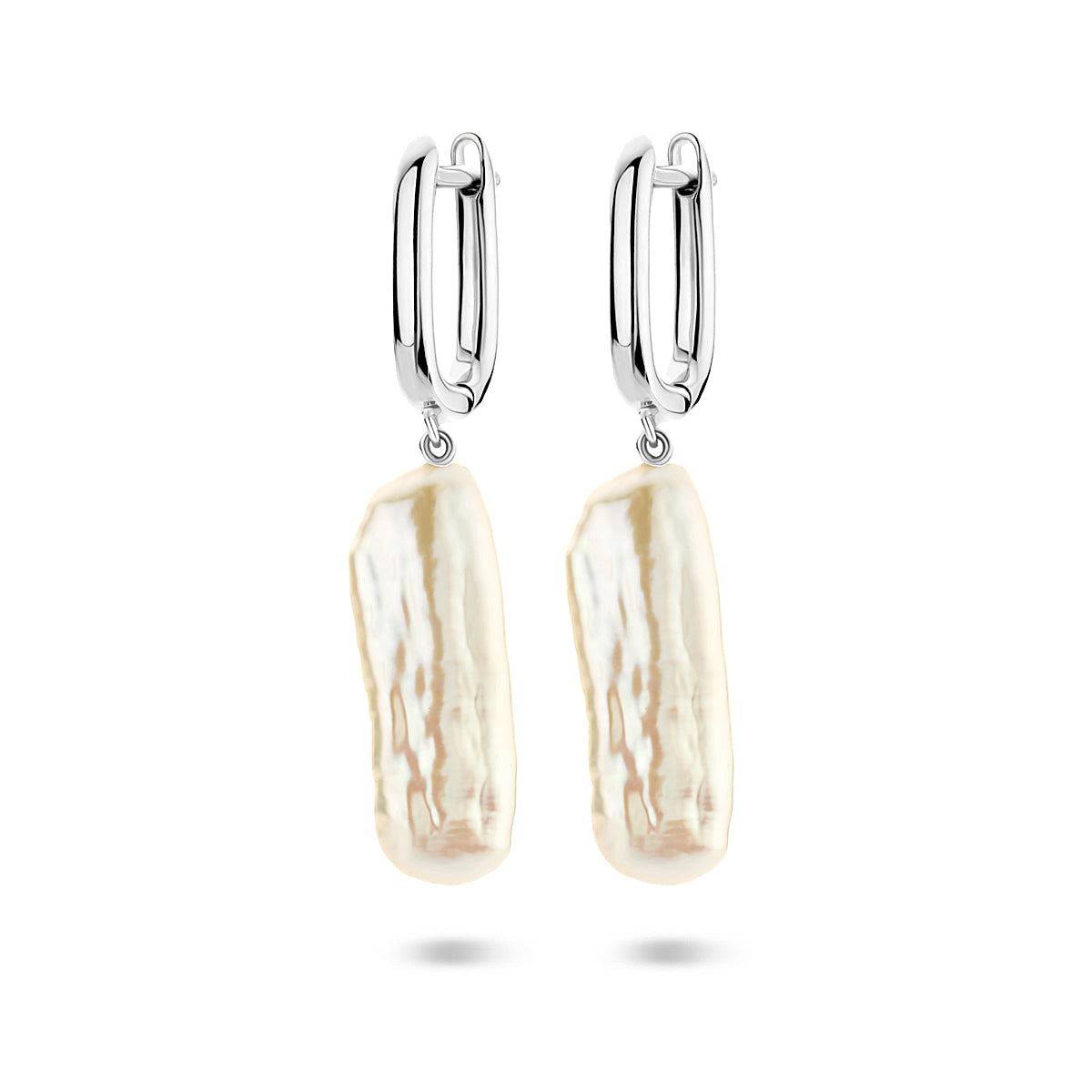 vDam Klapoorringen Parel 38 Mm Zilver Gerhodineerd 1340984