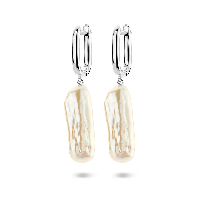 vDam Klapoorringen Parel 38 Mm Zilver Gerhodineerd 1340984