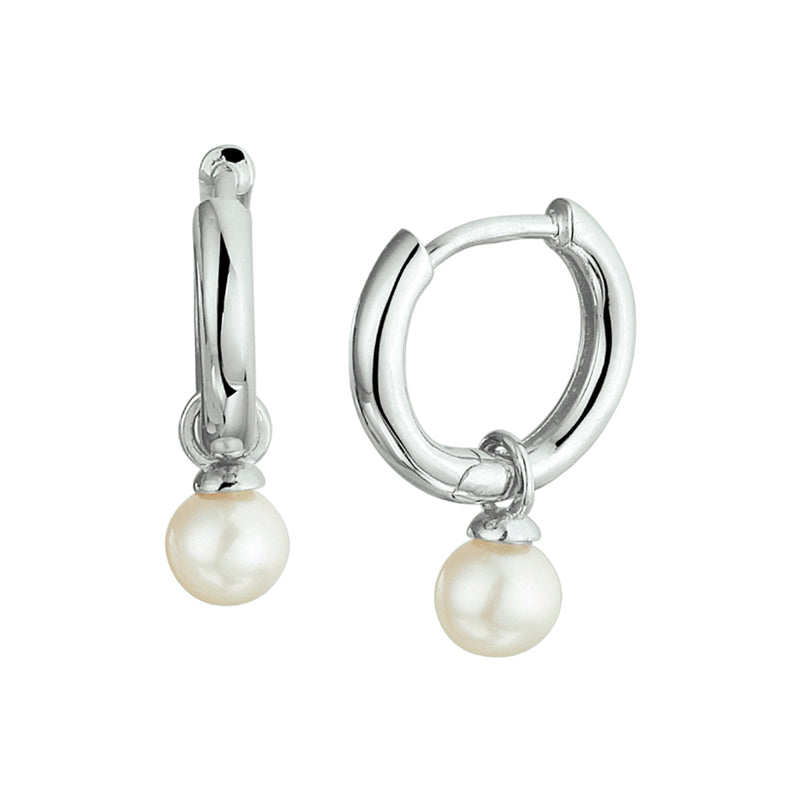 vDam Klapoorringen Parel Zilver Gerhodineerd 1333342