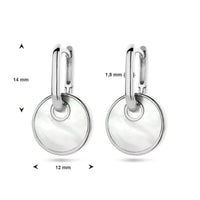 vDam Klapoorringen Parelmoer Zilver Gerhodineerd 1338731