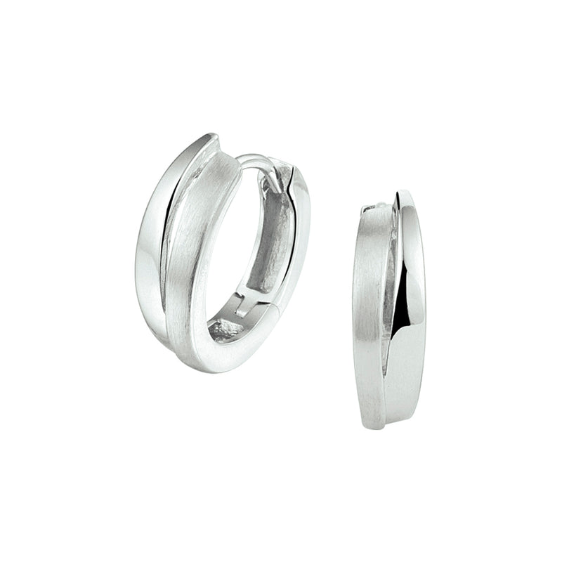 vDam Klapoorringen Poli/mat Zilver Gerhodineerd 1328701