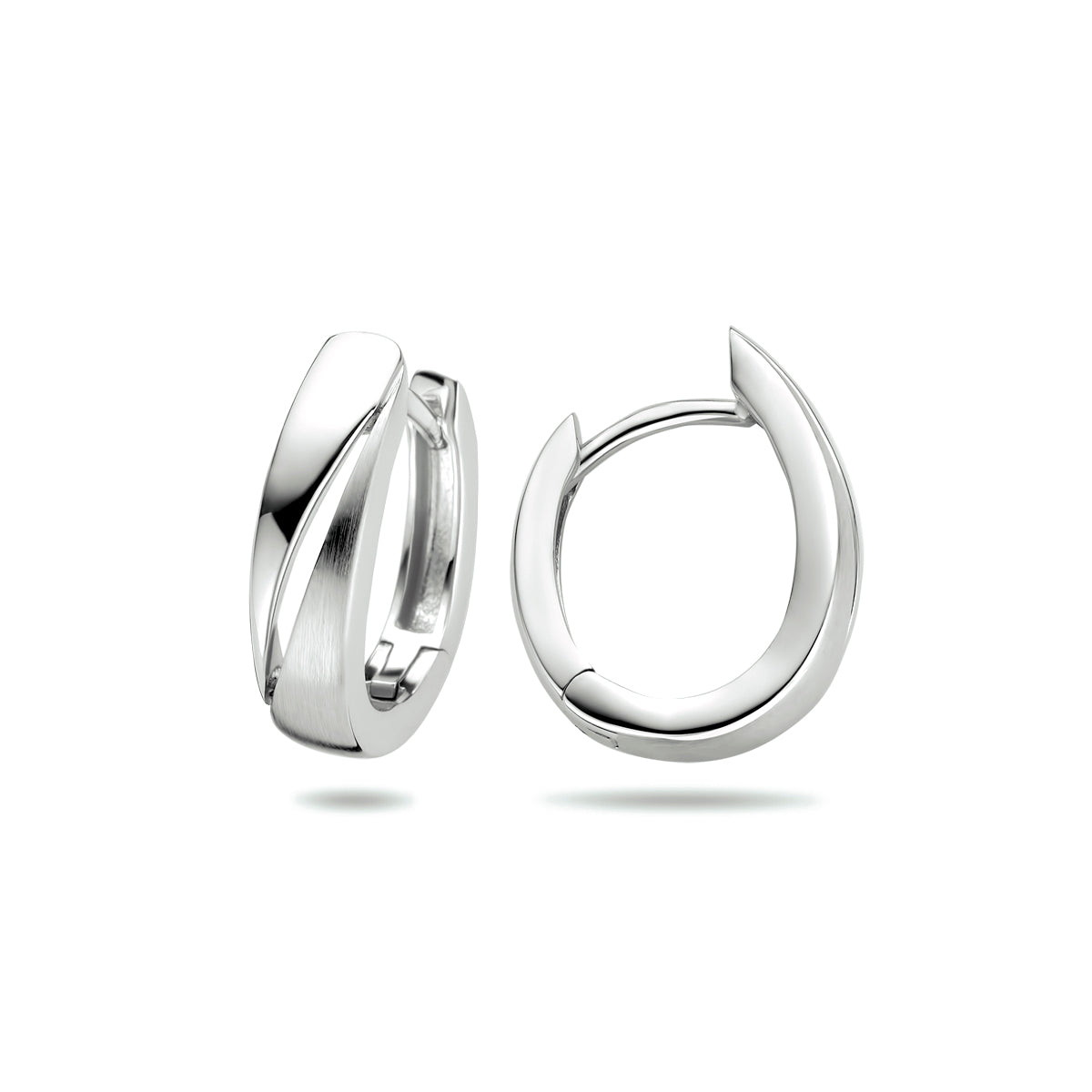 vDam Klapoorringen Poli/mat Zilver Gerhodineerd 1333841