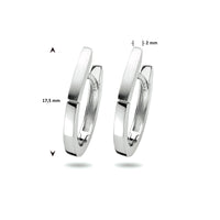 vDam Klapoorringen Poli/mat Zilver Gerhodineerd 1333842