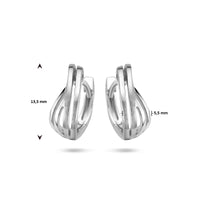 vDam Klapoorringen Poli/mat Zilver Gerhodineerd 1335327