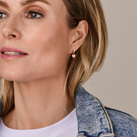 vDam Klapoorringen Roze Emaille Zilver Gerhodineerd 1338672